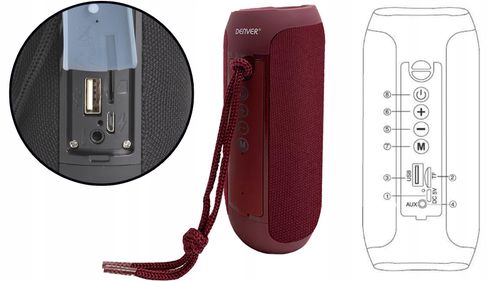 DENVER GŁOŚNIK BLUETOOTH bezprzewodowy USB MP3 SD na Arena.pl