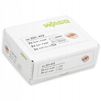 WAGO SZYBKOZŁĄCZKA DRUT/LINKA 2x4mm 221-412 100szt
