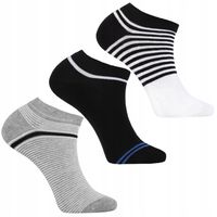 Stopki Skarpetki Męskie Bawełniane Skarpety w Różne Paski MORAJ 3PARY 39-42