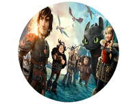 Opłatek na tort Jak wytresować Smoka