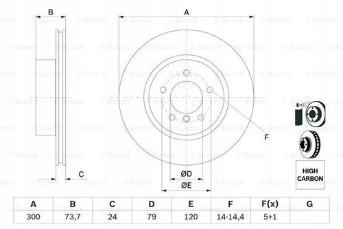 TARCZA HAM PRZOD 300X24 V BOSCH na Arena.pl