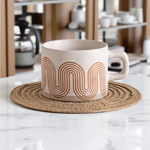 kubek ceramiczny, geometryczny wzór, 250ml - kb29 na Arena.pl