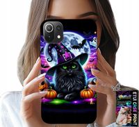 ETUI DO XIAOMI MI 11 LITE - CZARNY KOTEK HALLOWEEN SALEM DYNIA WZORY