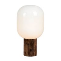 Stołowa lampka do salonu Skene 108663 Markslojd szkło biały drewniany