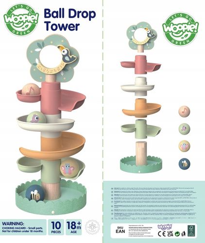 Kulodrom Tor Kulkowy Muzyczny Drzewko Montessori Zjeżdżalnia EduWoopie 18M+ na Arena.pl