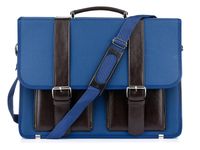 Beltimore luksusowa męska aktówka teczka torba duża na laptopa niebieska I36