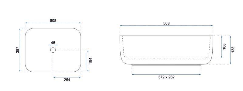 Umywalka Ceramiczna Nablatowa DEMI SLIM - REA zdjęcie 4