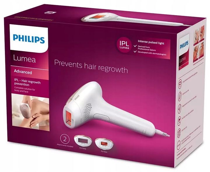 Depilator IPL Philips Lumea Advanced SC1997/00 seria 7000 2 nasadki zdjęcie 6