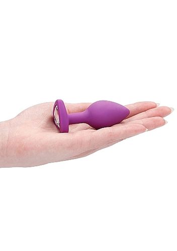 diamond heart butt plug - regular - purple na Arena.pl