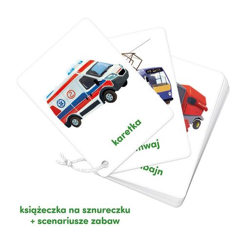 Karty obrazkowe na sznurku - Pojazdy na Arena.pl