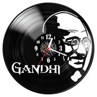 Zegar ścienny z płyty winylowej Mahatma Gandhi 1188.14