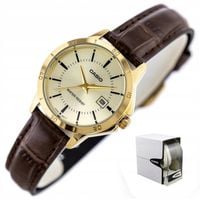 ZEGAREK DAMSKI CASIO TIARA klasyczny na pasku datownik + BOX + GRAWER