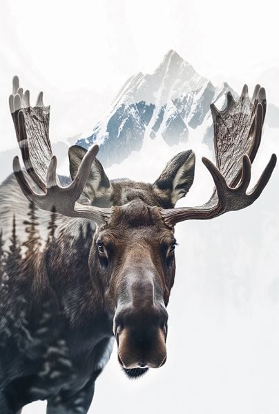 Plakat 68x101cm Łoś Duch Lasu zdjęcie 1