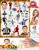 Duży Zestaw Mega Tatuaży zmywalnych - Cristiano Ronaldo
