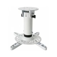 UCHWYT SUFITOWY DO PROJEKTORA 20CM 15KG BIAŁY UNIWERSALNY TECHLY