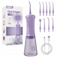 IRYGATOR DO ZĘBÓW BEZPRZEWODOWY DENTYSTYCZNY 9 DYSZ 5 TRYBÓW PRACY 350ML