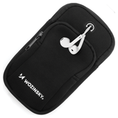 wozinsky opaska na telefon do biegania armband czarna (wabbk1)
