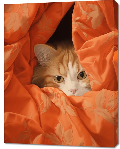 Obraz 70x90cm Ukryty Kot zdjęcie 1