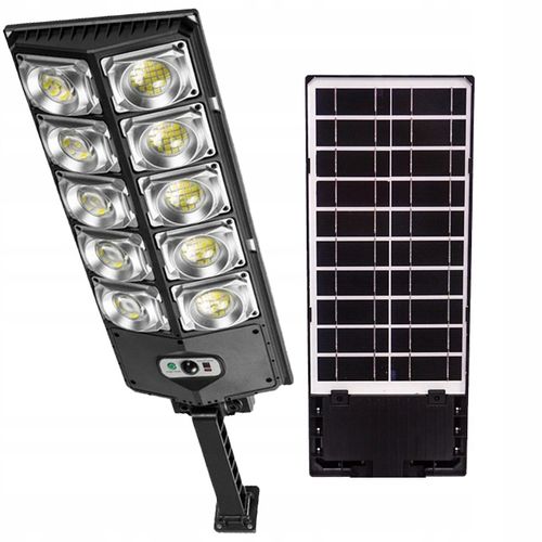 Lampa solarna LED 1000W Latarnia uliczna z czujnik + uchwyt + pilot na Arena.pl