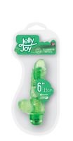 JELLY JOY Wibrator penis z jądrami 15 cm