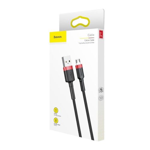 kabel usb do micro usb baseus cafule 2.4a 1m (czerwono-czarny) na Arena.pl