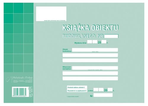 KSIĄŻKA OBIEKTU BUDOWLANEGO A4 604-15 5773 na Arena.pl