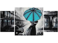 80X40CM ZAKOCHANI TURKUS TRÓJ OBRAZ