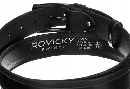 szeroki, skórzany pasek męski - rovicky na Arena.pl