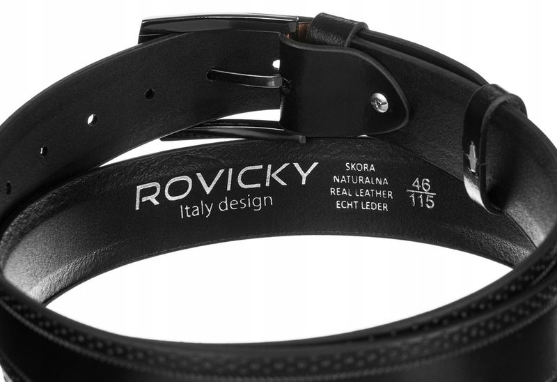 szeroki, skórzany pasek męski - rovicky 95 zdjęcie 2