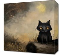 Obraz 40x40cm Czarny Kot