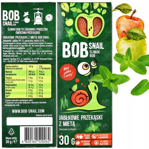 ŚLIMAK BOB SNAIL PRZEKĄSKA bez cukru glutenu 30G MIX SMAKÓW x 8szt 0,24KG na Arena.pl