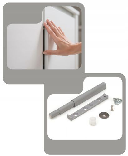 Szafka Do Łazienki Biała Słupek Łazienkowy Biały Mat Tip On Stojący na Arena.pl