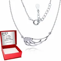 Srebrny Łańcuszek 925 Celebrytka Skrzydło Anioła