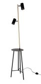 Perret lampa podłogowa czarny+złoty matowy 2x15W GU10 klosz czarny