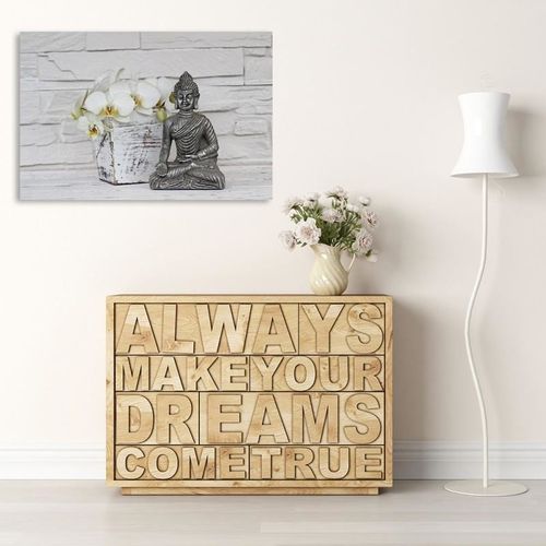 Obraz na płótnie - Canvas, Budda i storczyk 40x30 na Arena.pl