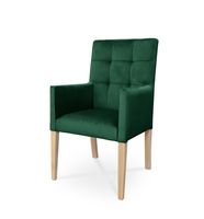 Fotel CAROL / zielony / noga buk / R38