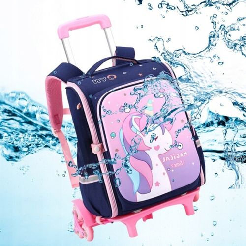 PLECAK SZKOLNY TORNISTER NA KÓŁKACH DO SZKOŁY POJEMNY JEDNOROŻEC WALIZKA na Arena.pl