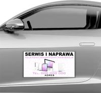 MAGNES NA SAMOCHÓD auto MATA MAGNETYCZNA REKLAMOWA 60X30 cm serwis naprawa