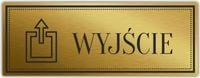 Tabliczka Złota Srebrna na drzwi WYJŚCIE