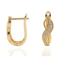 Kolczyki Znak nieskończoności z cyrkoniami ze stali chirurgicznej 1,8cm