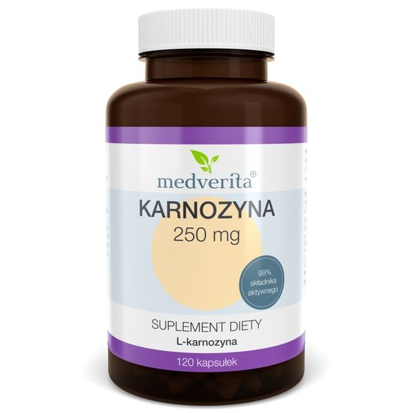 KARNOZYNA 250 mg L-karnozyna 99% - 120 kapsułek zdjęcie 1