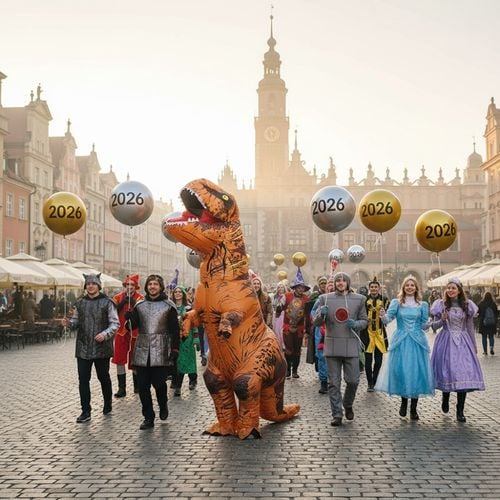Przebranie dmuchany T-rex na Arena.pl