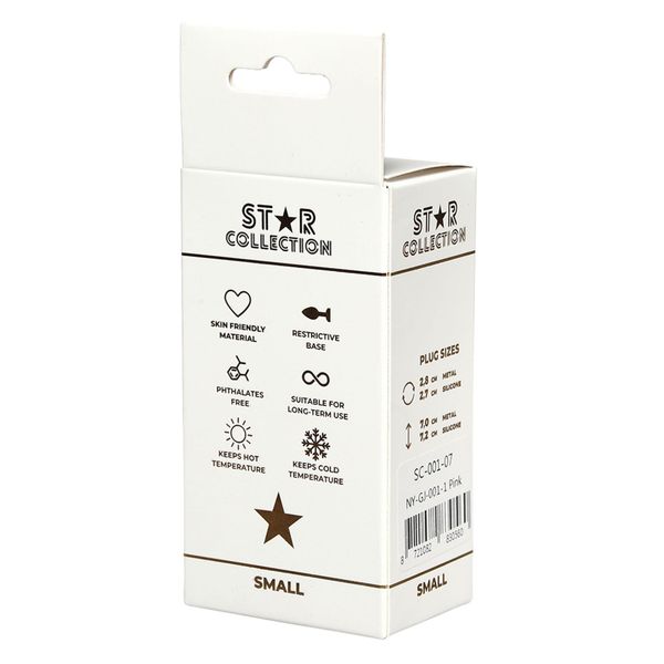 Star Collection - Pink Silicone Anal Plug S - Pink Stone zdjęcie 2