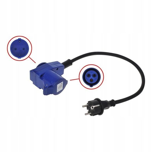 ADAPTER PRZEJŚCIÓWKA CAMPING REDUKCJA CEE NA WTYK zdjęcie 7