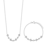 Srebrny naszyjnik SET6358 - Cyrkonia
