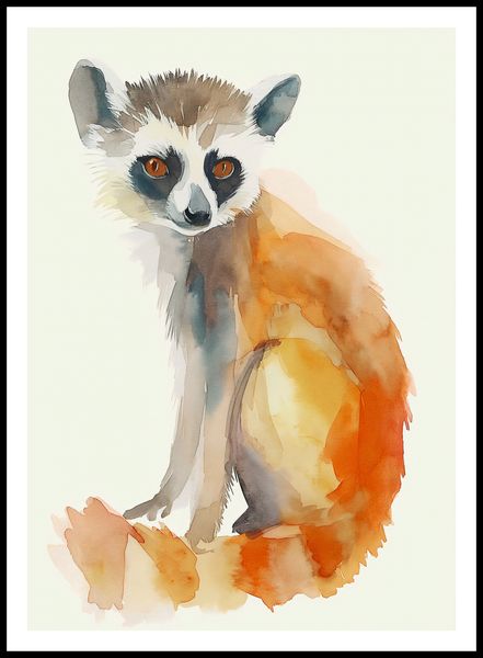 Plakat 64x90cm Lemurek zdjęcie 3