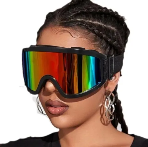 2xGOGLE OKULARY narciarskie na NARTY SNOWBOARD MULTIKOLOR OKULARY ZIMA na Arena.pl