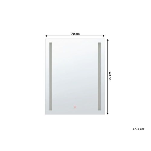 Lustro Ścienne Led 70 X 90 Cm Srebrne Martinet na Arena.pl
