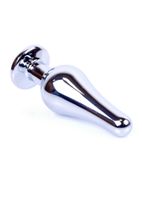biżuteria analna srebrna z różowym diamencikiem mylove toys 9.5 cm