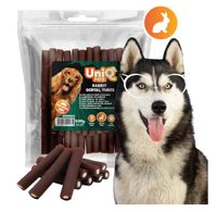 UNIQ PETS Przysmak z królika dla psa rurki dentystyczne 500g